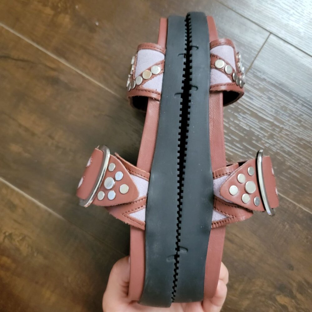 NEW Free People Revelry Sandals Slides Studded Boho Casual Festival Womens 7 - Picture 3 of 6